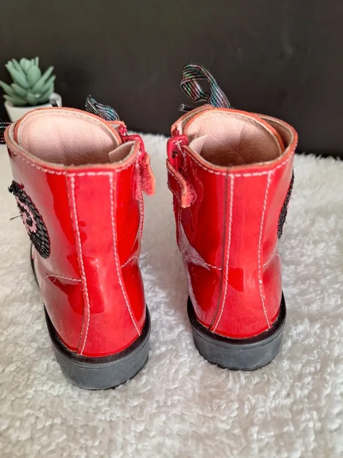 Bottines rouges vernies - photo numéro 8