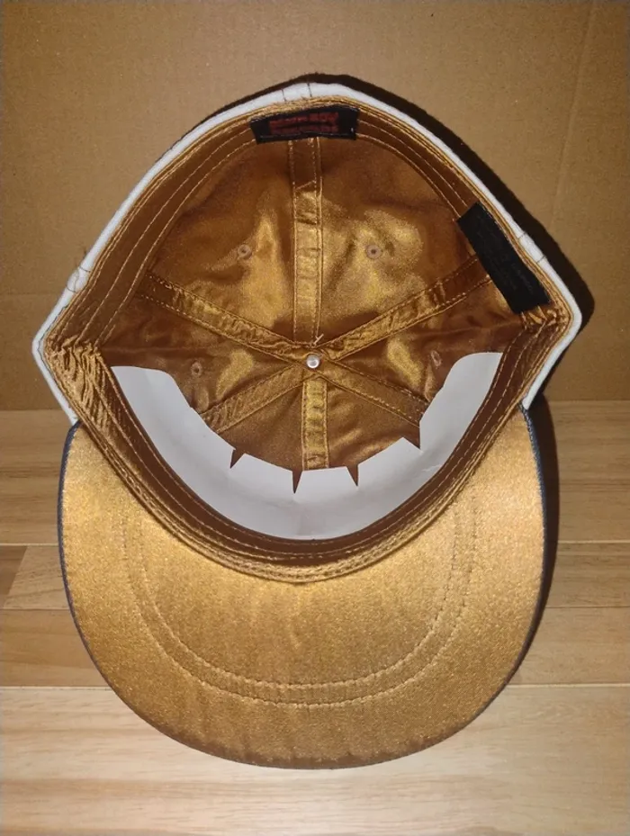 Casquette unisexe Dr. Dre à bord plat avec logo brodé et strass Denim/Blanc - photo numéro 4