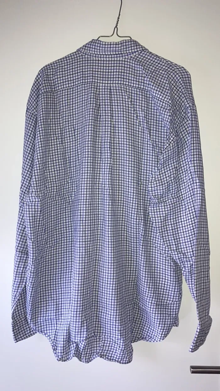 Chemise homme manches longues blanche à rayures bleues et mauves L Springfield - photo numéro 4