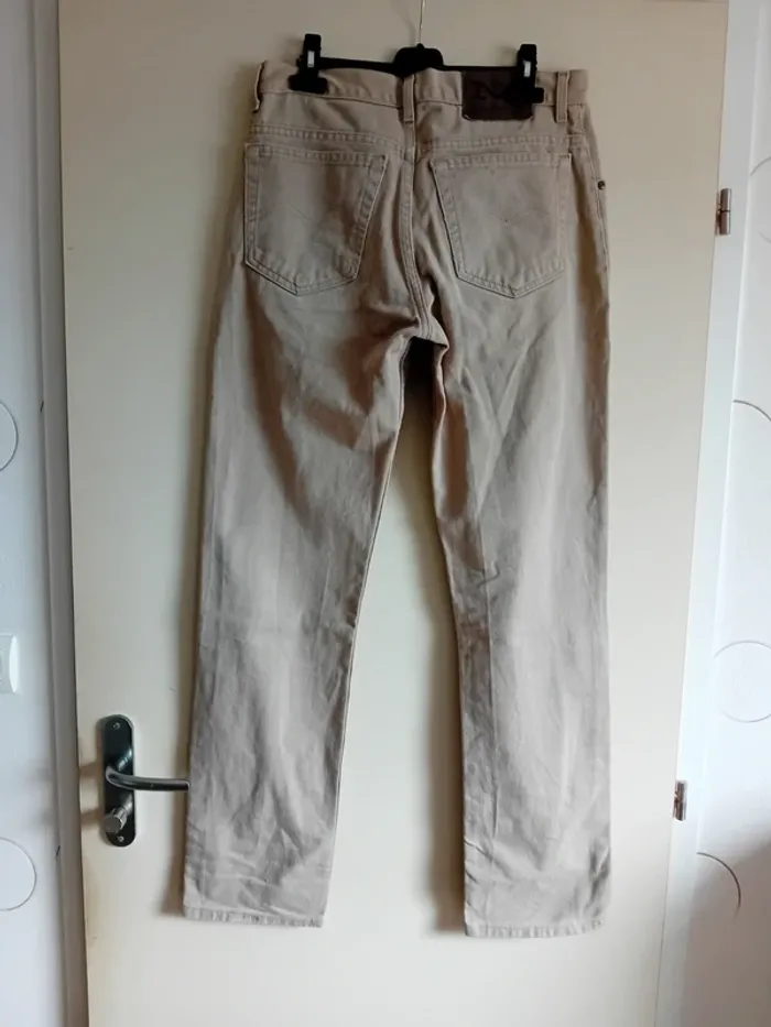 Jean à  boutons beige Maverick T44 - photo numéro 2