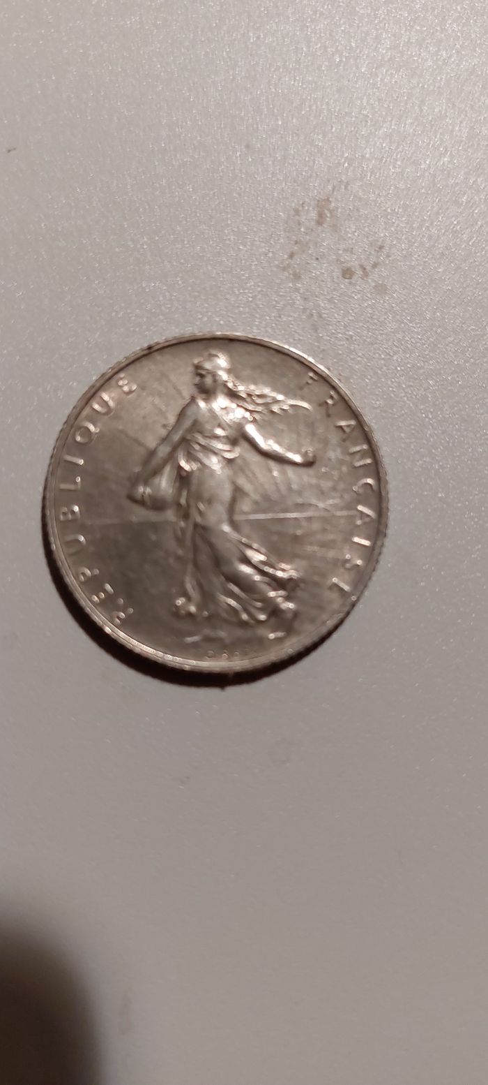 Pièce Argent de 1915 Semeuse de 2 Francs - photo numéro 2