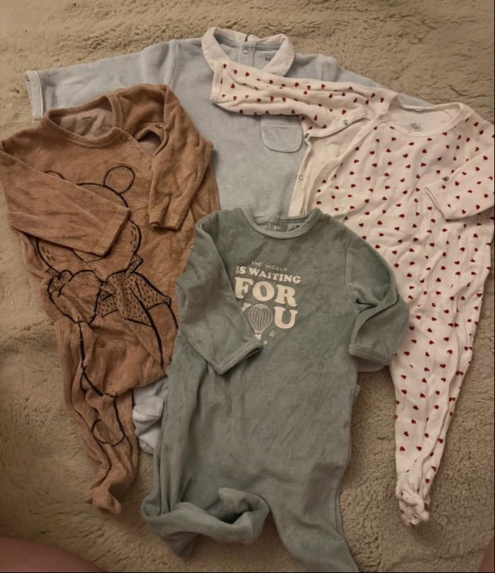 Lot de Pyjama 9mois velours