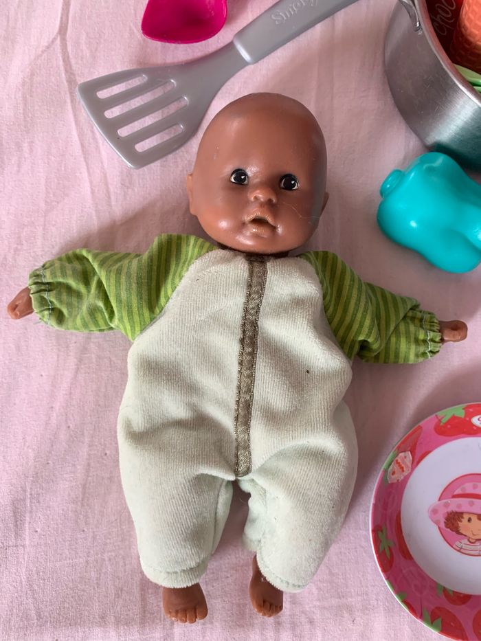 Lot petit bébé 18 cm + dînette - photo numéro 2