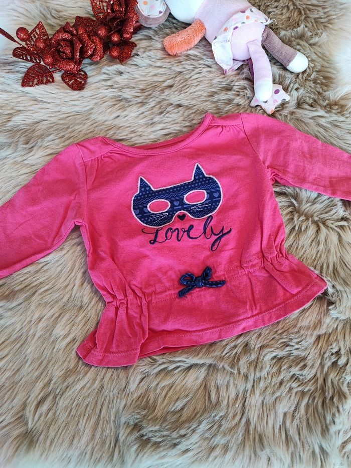 Tee shirt fushia in extenso 3 mois - photo numéro 2