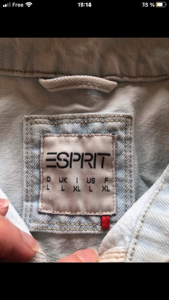 Veste jean esprit taille l - photo numéro 9
