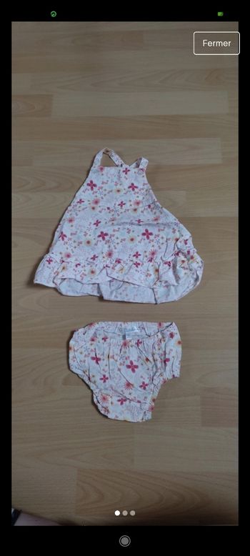 Robe + cache couche 1 mois