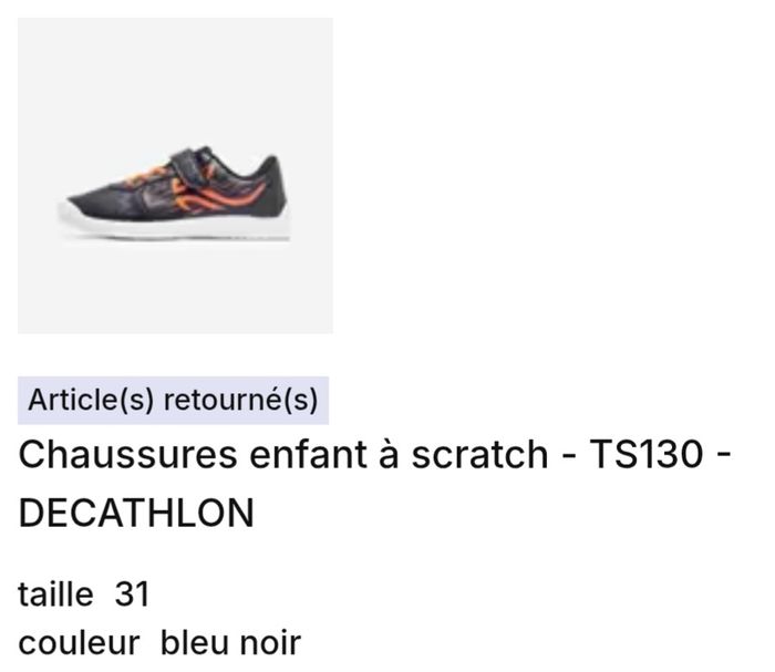 Basket bleu et orange pour garçon taille 31 - photo numéro 3