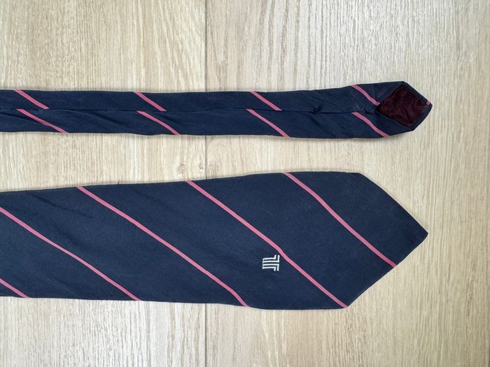 Cravate en soie lanvin Paris bleu et rose