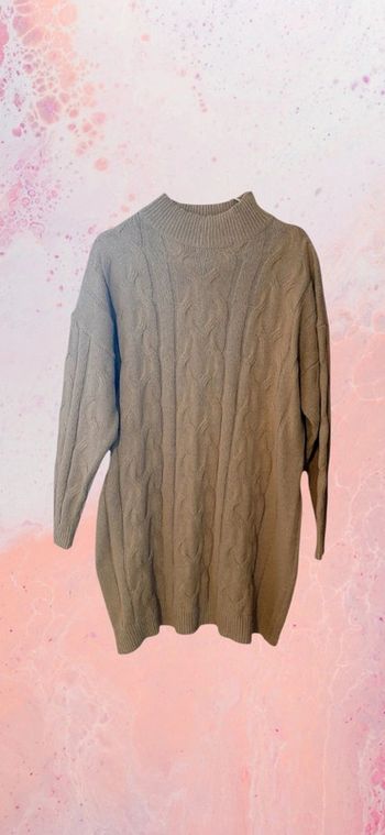Robe pull beige / marron hiver femme taille S