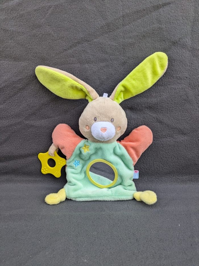 Doudou marionnette lapin sucre d'orge