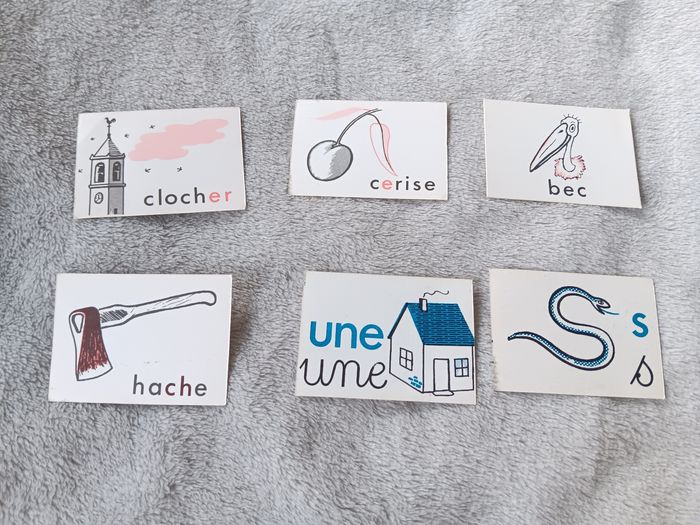 Lot de 42 etiquette mots Fernand nathan