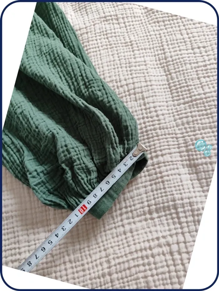 Robe verte / gaz de coton / S - photo numéro 13