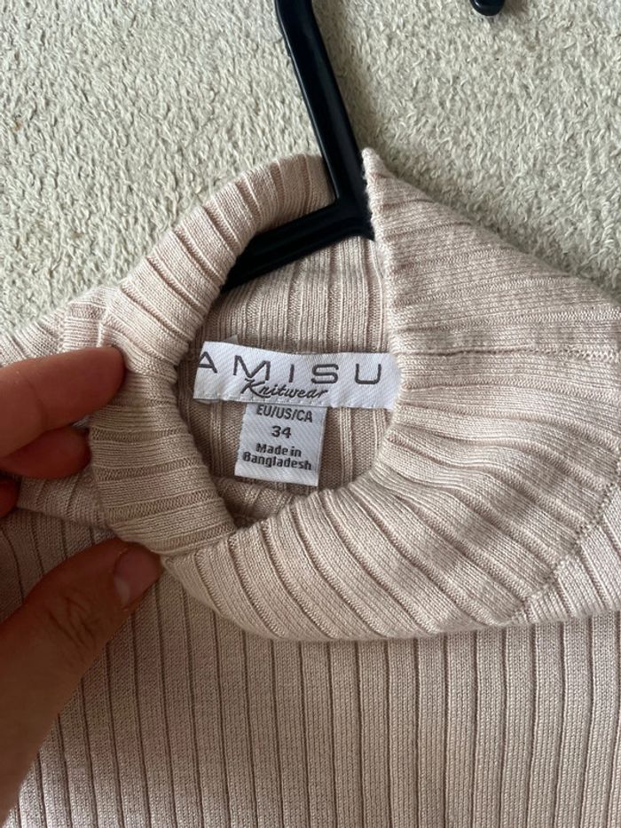 Robe pull beige taille XS - photo numéro 6