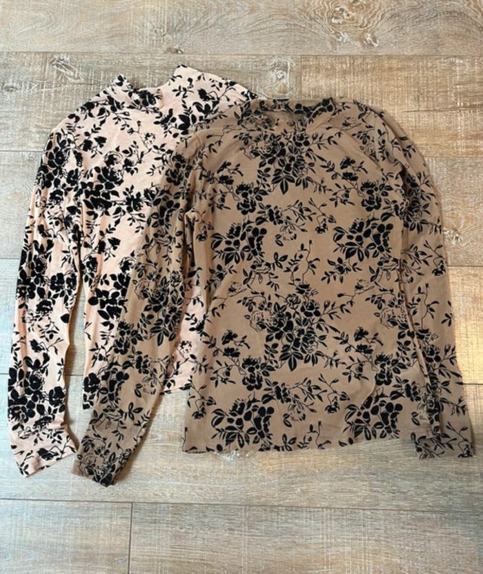 Lot de 2 tops transparents manches longues – Taille 36