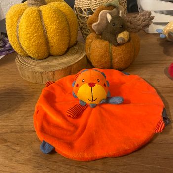 Ours doudou plat orange