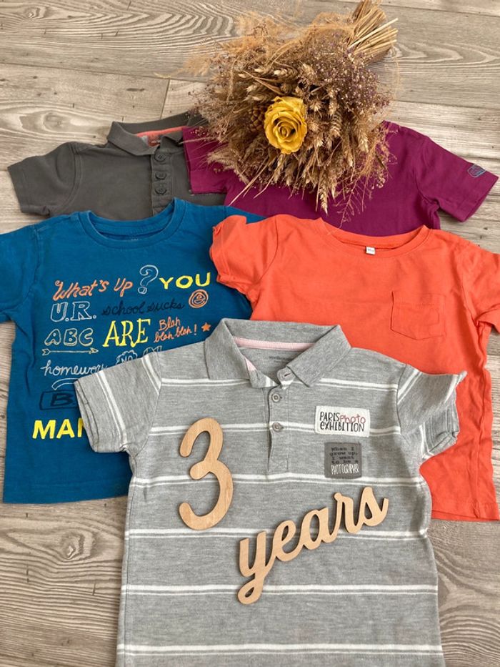 Lot 5 polos / t-shirt (lot 3-2) - photo numéro 1