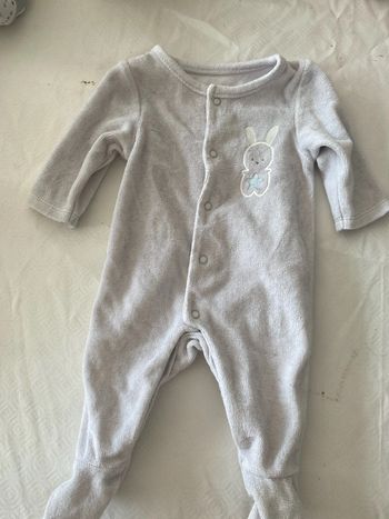 Pyjama bébé 1 mois 53cm gris lapin