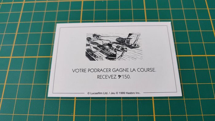 Carte Sith Votre Podracer gagne la course pièce jeu de société Monopoly Star Wars épisode 1 #A81