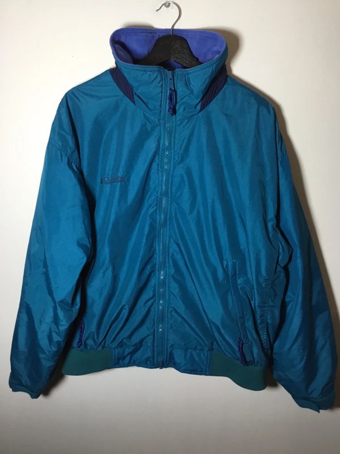 Veste chaude doublure polaire pour femme Columbia bleu vert taille XL 166
