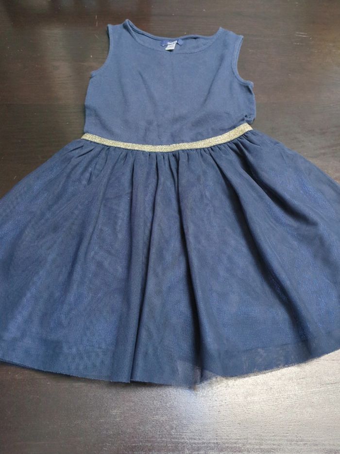 Robe tulle bleu paillette okaïdi 6 ans