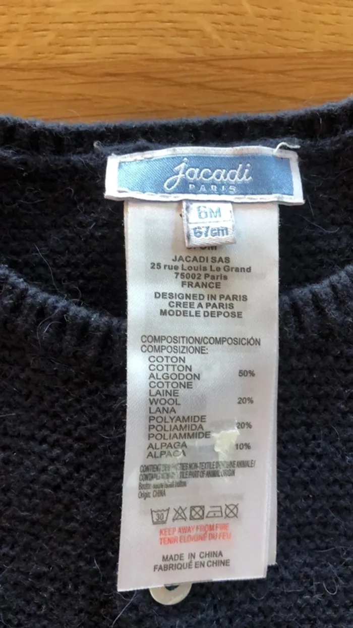 Cardigan 6m Jacadi - photo numéro 2