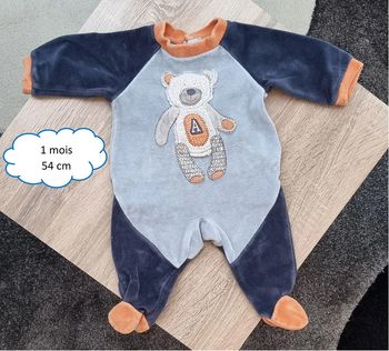 Pyjama épais 1 mois - 54 cm