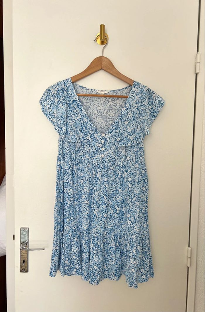 Mini robe bleue fleurie Springfield XS avec boutons - photo numéro 5
