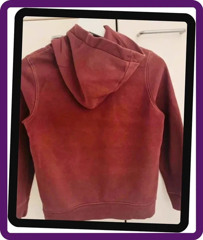 Sweat à capuche bordeaux imprimé garçon 9/10 ans C&A - photo numéro 2