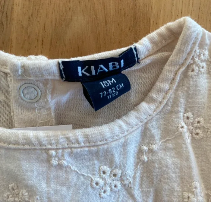 Top anche courte kiabi blanc cassé - photo numéro 6