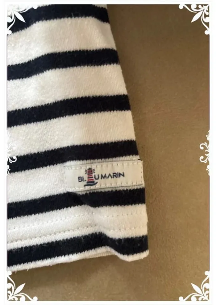T-shirt à manches longues et rayures bleu marine enfant fille taille 12 ans Bleu Marin - photo numéro 5