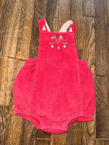 Barboteuse velour sergent major  12 mois