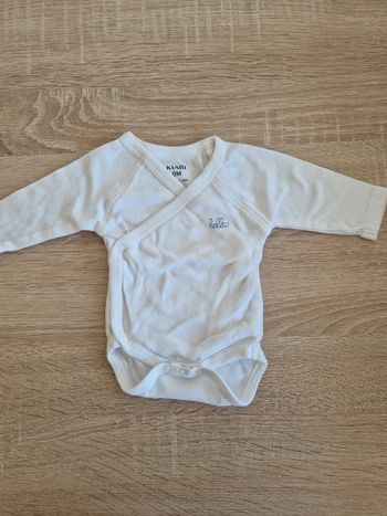 👶 Body croisé blanc pour bébé 👶