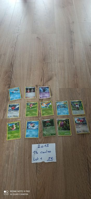 Lot de cartes Pokémon 2015