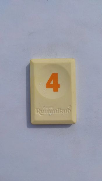 Tuile chiffre 4 quatre orange pièce détachée Rummikub Le rami des chiffres 1996 hasbro #B40