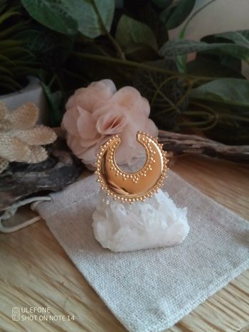 Bague lune orientale en acier inoxydable