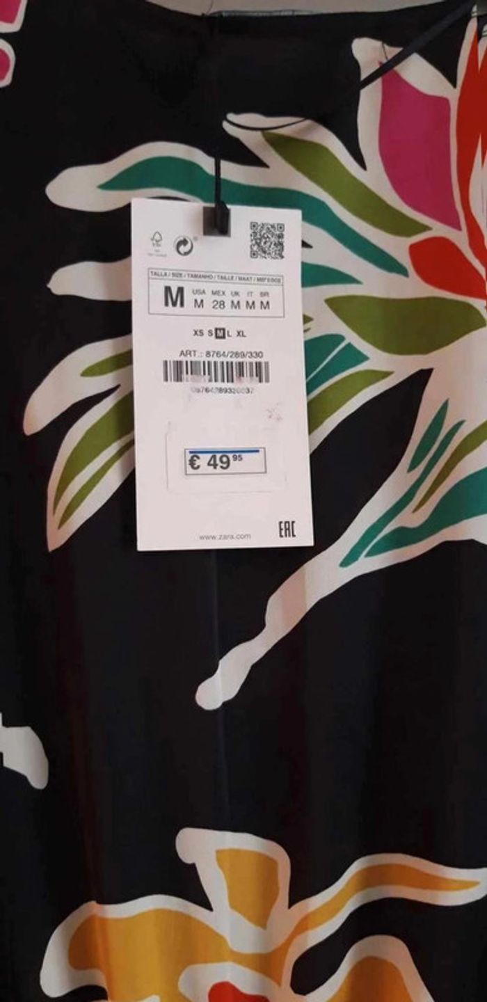 Combi pantalon Zara A fleur  TM neuf - photo numéro 3