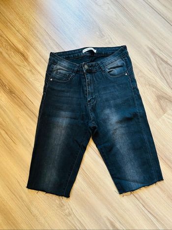 Pantacourt / Short en jean noir Slim Laulia Tailles XS-S