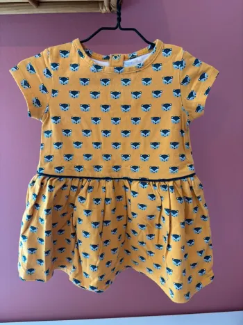 Robe moutarde renards jbc 68/6m