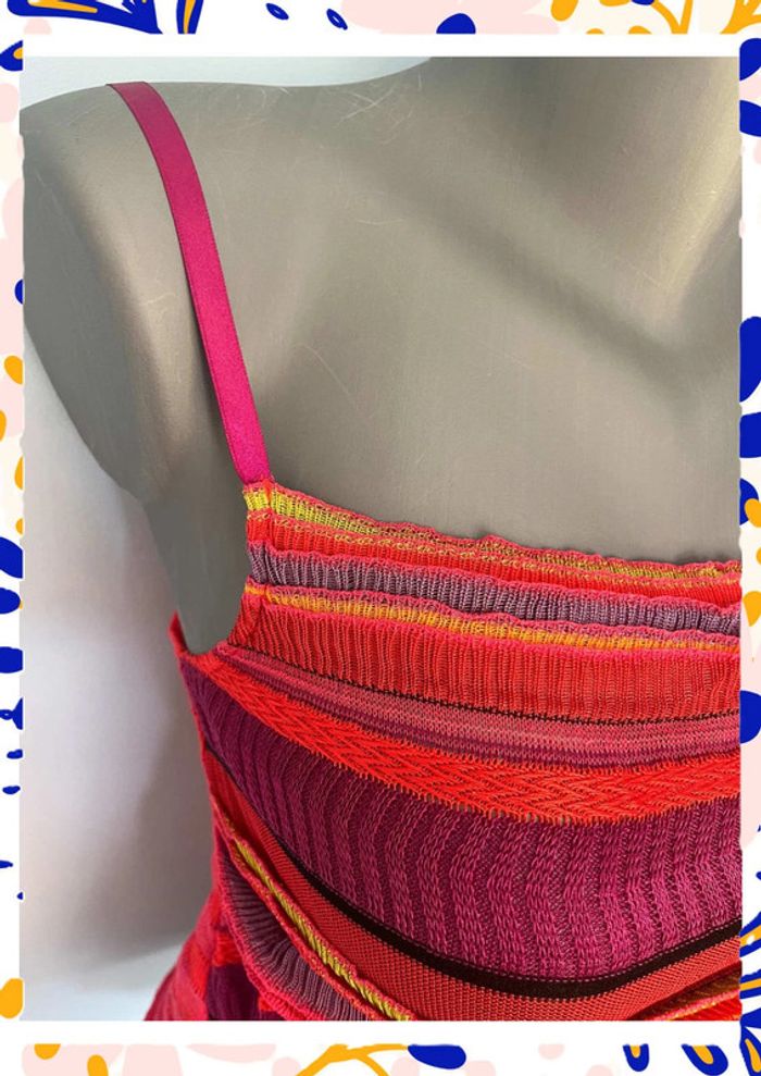 🔥 Débardeur court Louise Della – Taille 2 – Rouge, rose & violet – Style frais et féminin 🔥 - photo numéro 2