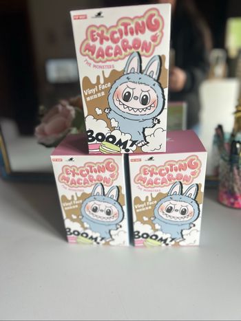 Pop Mart lot de 3 Labubu exciting macaron