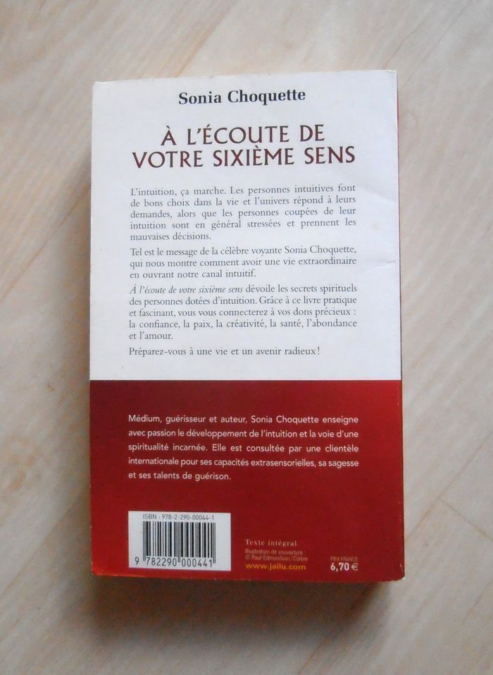 Livre, A l'écoute de votre sixième sens, Sonia Choquette, spiritualité, médiumnité - photo numéro 2