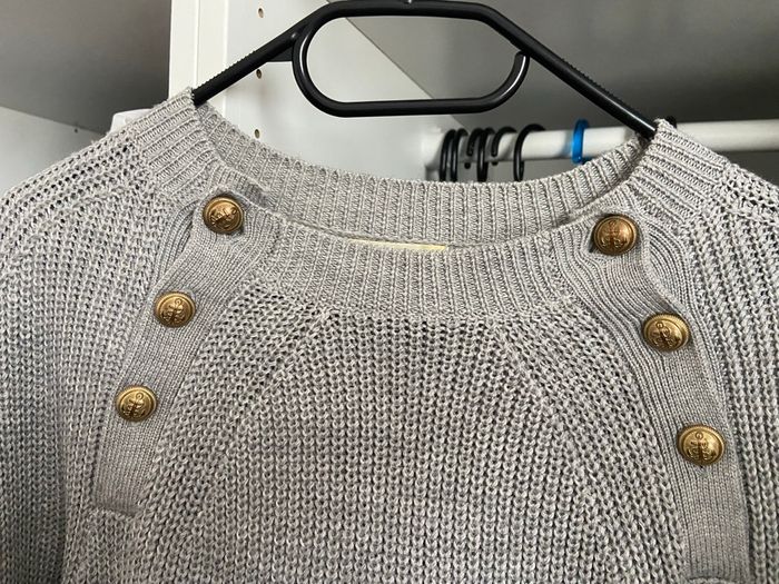 Pull maille gris - photo numéro 2