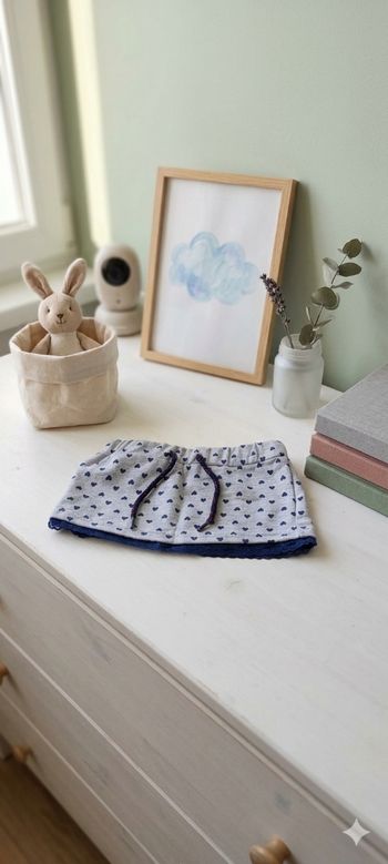 💙 Jolie Jupe grise à cœurs - Zeeman - 6 mois (taille 68)