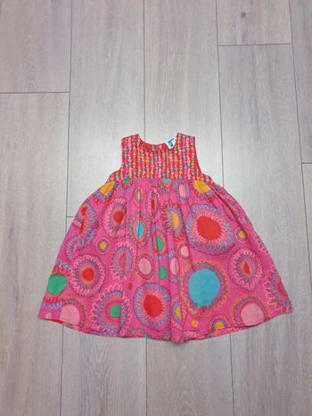 Robe  rose à motif. Fille 18 mois. Marque Vertbaudet