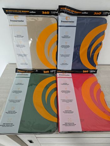 Lot de 4 portfolios TreasureWise Zip Binder 360