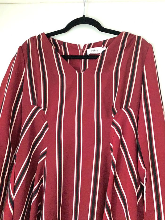 Robe Rayée Evasée Taille L - photo numéro 3