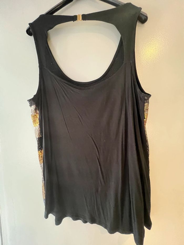 Blouse de soirée pailletée noire XL - photo numéro 2