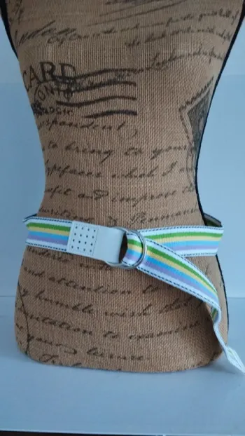 Ceinture ajustable blanche vert bleu violet mixte