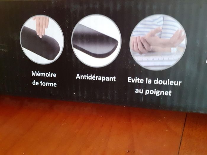 Repose-poignet ordi * antidérapant &mémoire de forme