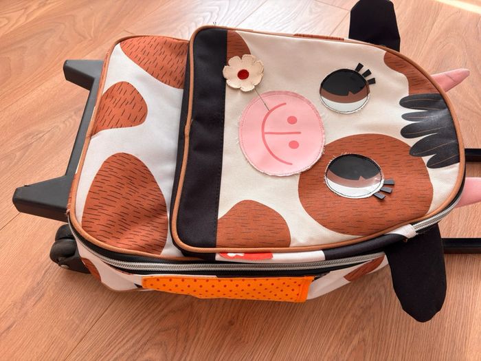 Valise sac à roulette enfant forme vache marque Janod - photo numéro 2
